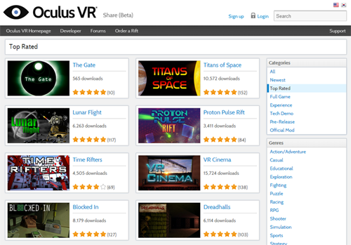 Oculus VR Top Rated